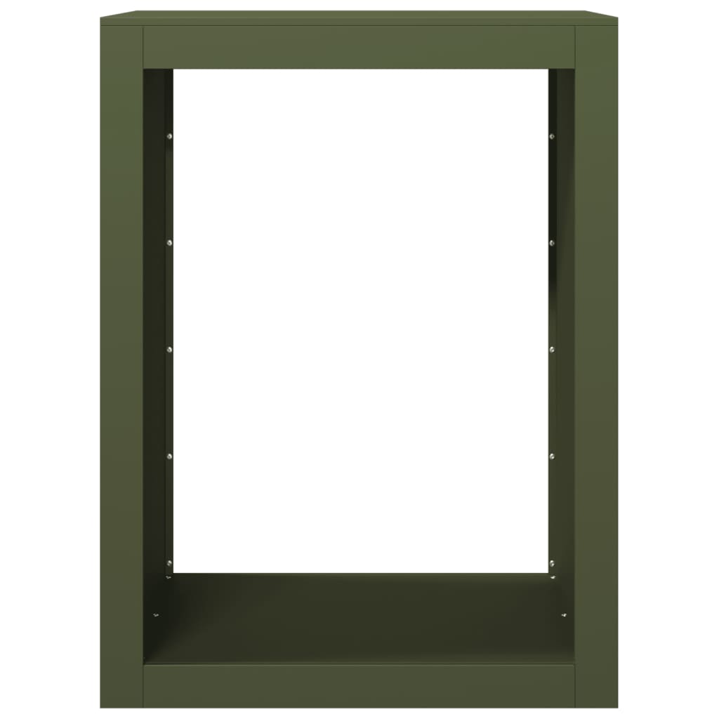 Firewood Rack Green 60x40x80 cm Steel