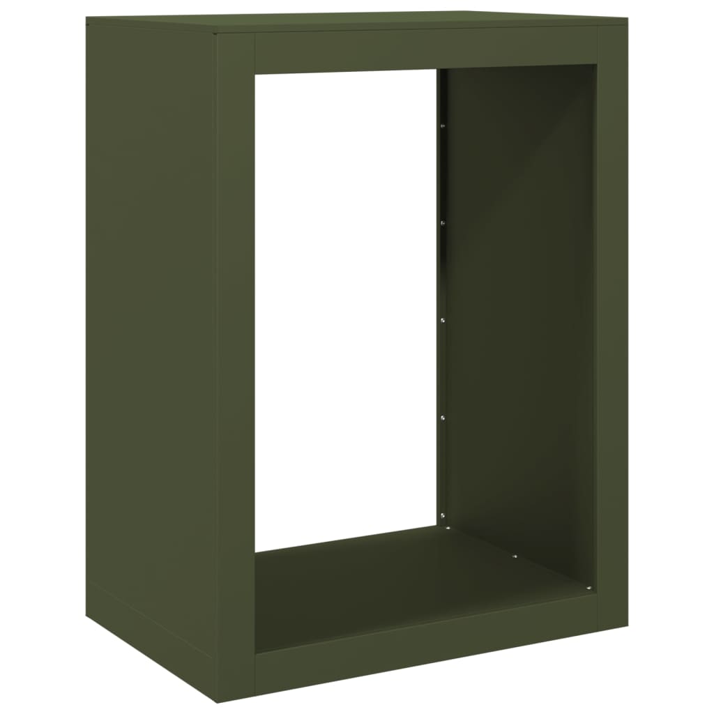 Firewood Rack Green 60x40x80 cm Steel