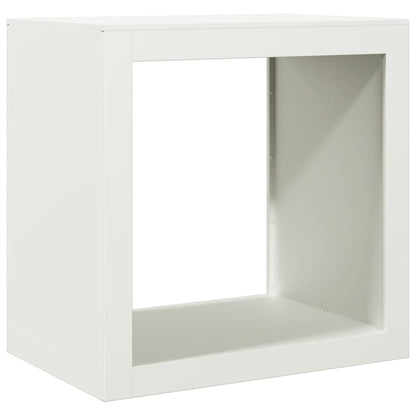 Firewood Rack White 60x40x60 cm Steel