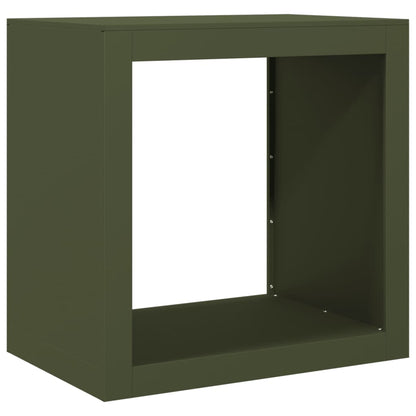 Firewood Rack Green 60x40x60 cm Steel