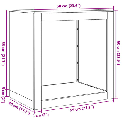 Firewood Rack Green 60x40x60 cm Steel