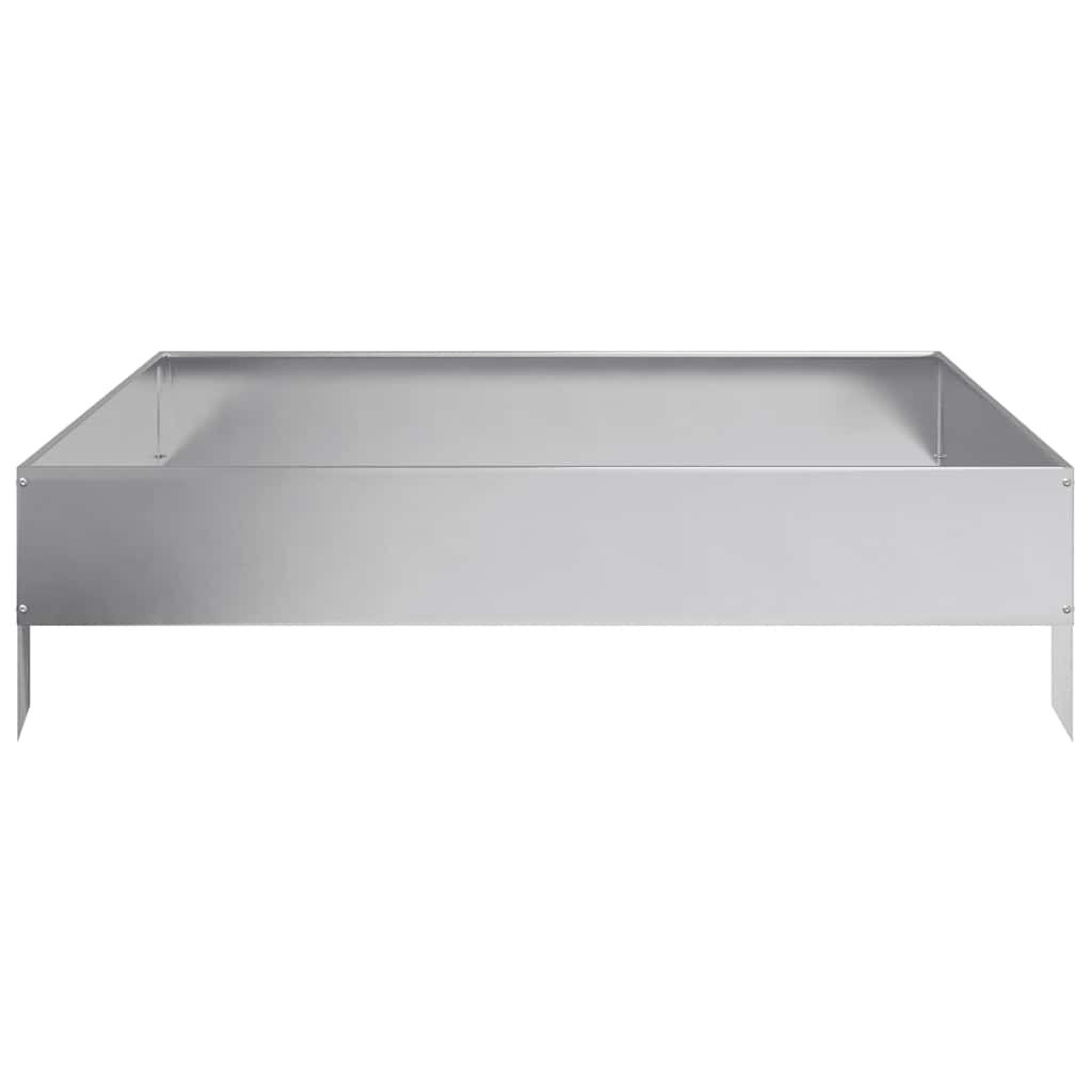 Garden Raised Bed 100x100x26 cm Galvanised Steel