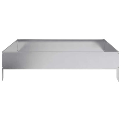 Garden Raised Bed 100x100x26 cm Galvanised Steel