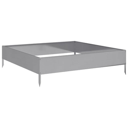 Garden Raised Bed 100x100x26 cm Galvanised Steel