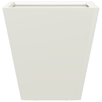 Garden Planters White 2 pcs 30x30x30 cm Steel