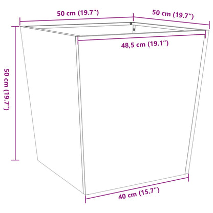 Garden Planter 50x50x50 cm Stainless Steel