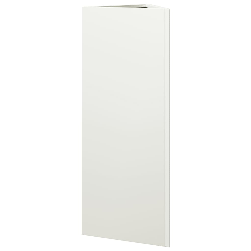 Garden Planter White Triangular 30x26x75 cm Steel