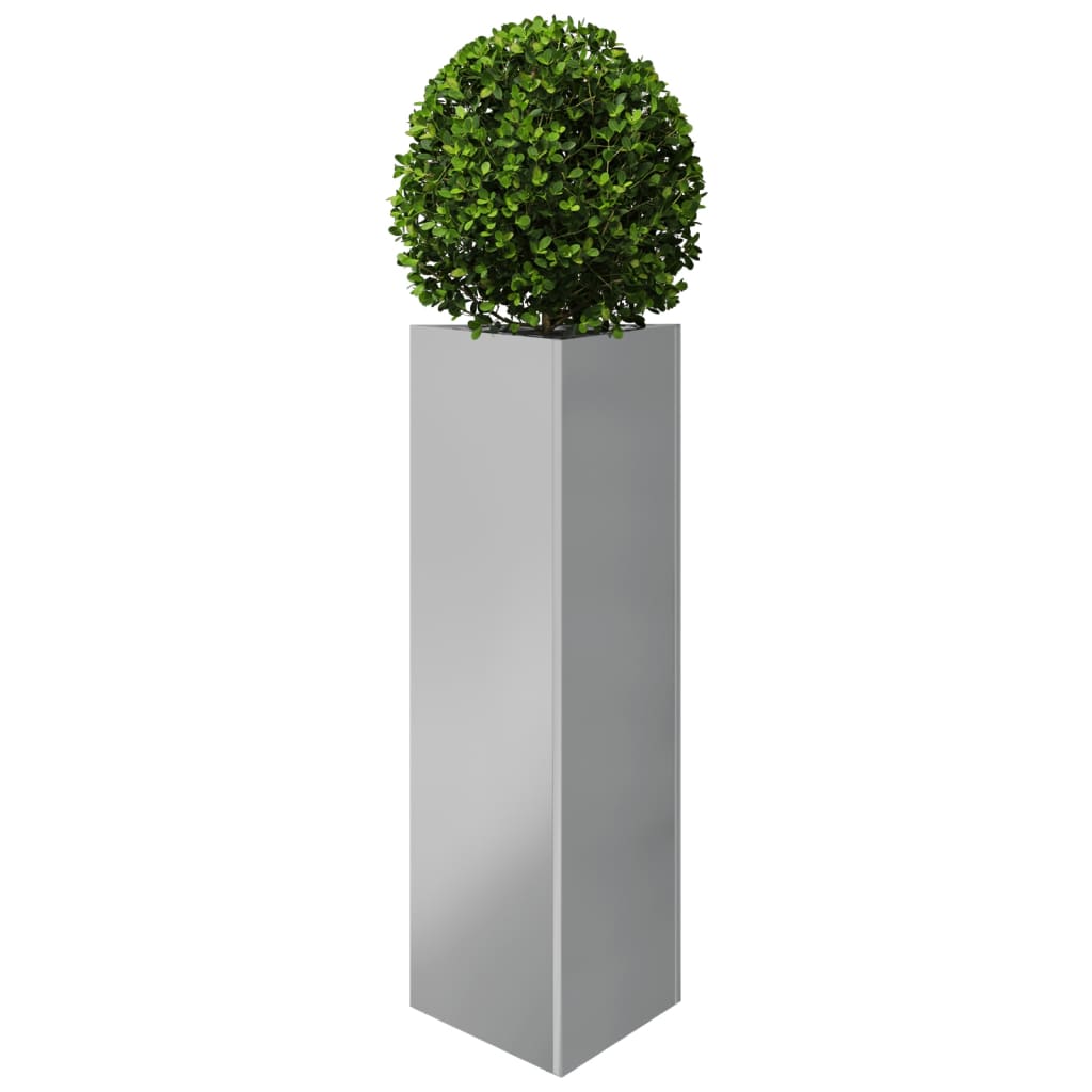 Garden Planter Triangular 30x26x75 cm Galvanized Steel