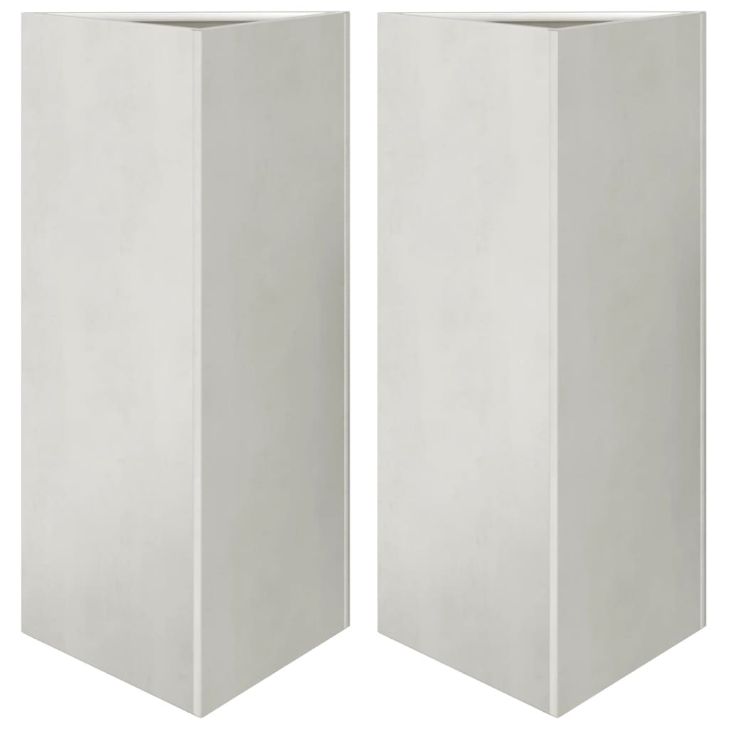 Garden Planters 2 pcs Triangular 40x40x75 cm Stainless Steel