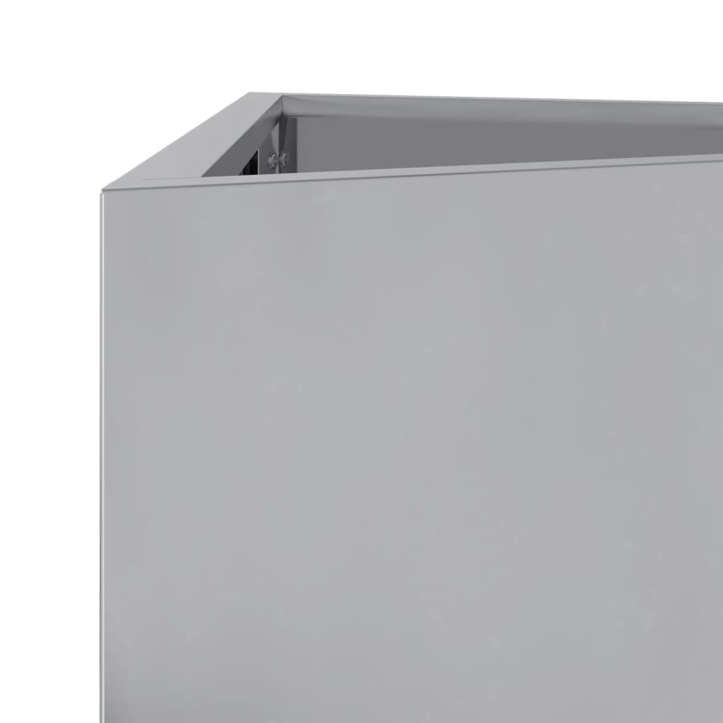 Garden Planter Triangular 40x40x75 cm Galvanized Steel