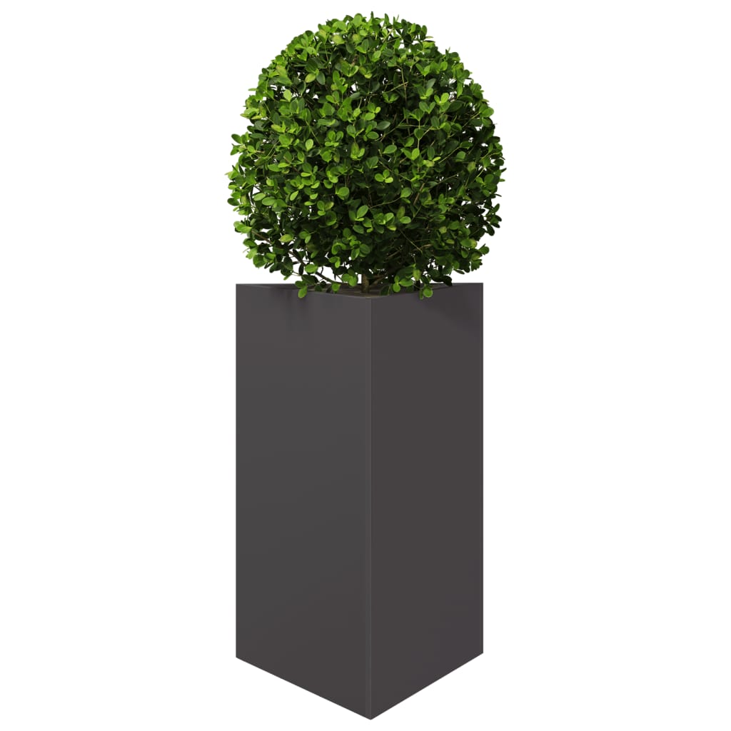 Garden Planters 2 pcs Black Triangular 50x43x75 cm Steel