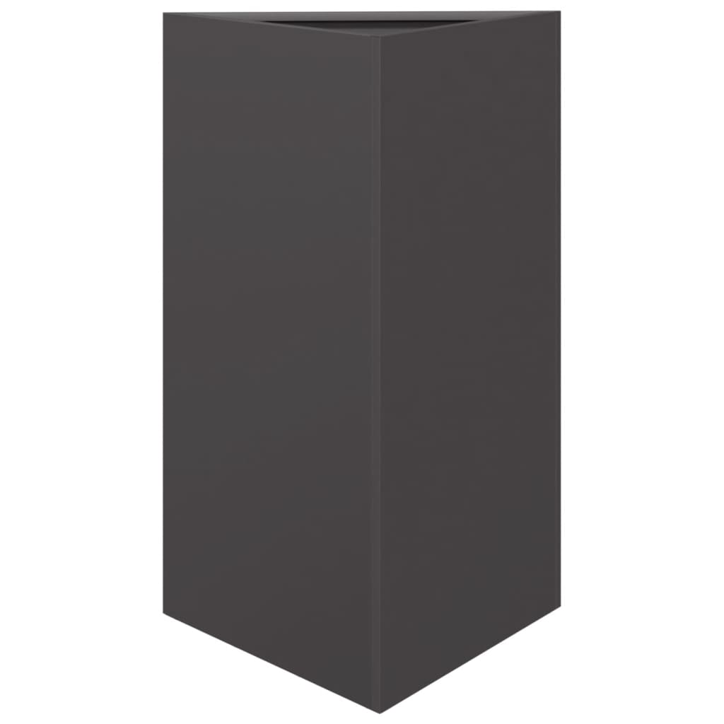 Garden Planters 2 pcs Black Triangular 50x43x75 cm Steel