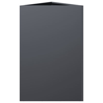 Garden Planter Anthracite Triangular 50x43x75 cm Steel