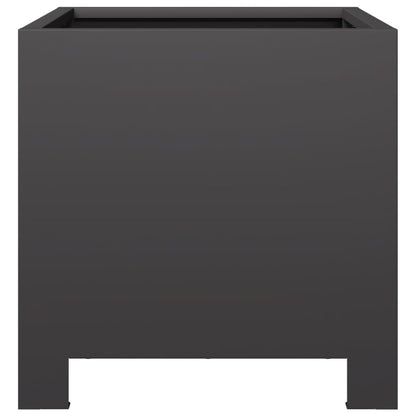 Garden Planters 2 pcs Black 30x30x30 cm Steel