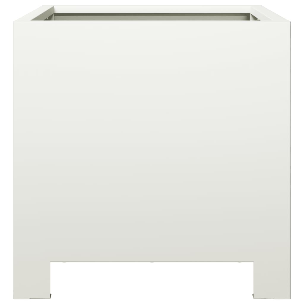 Garden Planter White 30x30x30 cm Steel