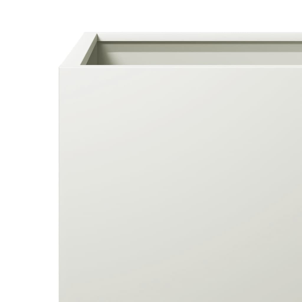 Garden Planter White 30x30x30 cm Steel