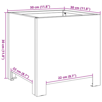 Garden Planter White 30x30x30 cm Steel