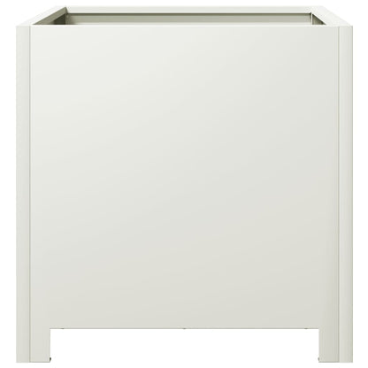Garden Planter White 40x40x40 cm Steel
