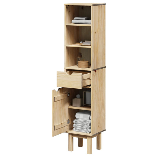 Bathroom Cabinet OTTA 35x30x159 cm Solid Wood Pine