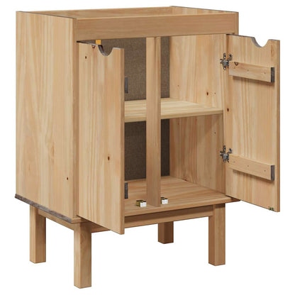 Bathroom Sink Cabinet OTTA 59x40x80 cm Solid Wood Pine