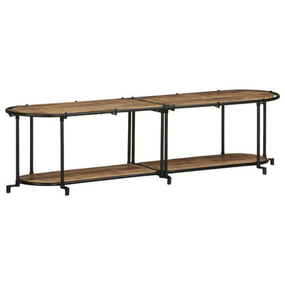 TV Cabinet 160x42x40 cm Solid Wood Rough Mango