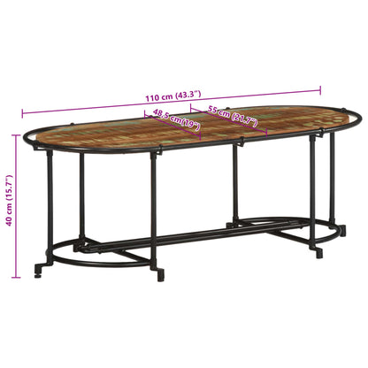 Coffee Table 110x55x40 cm Solid Wood Reclaimed