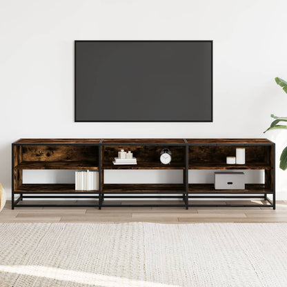 TV Cabinet Smoked Oak 180x40x46 cm Engineered Wood