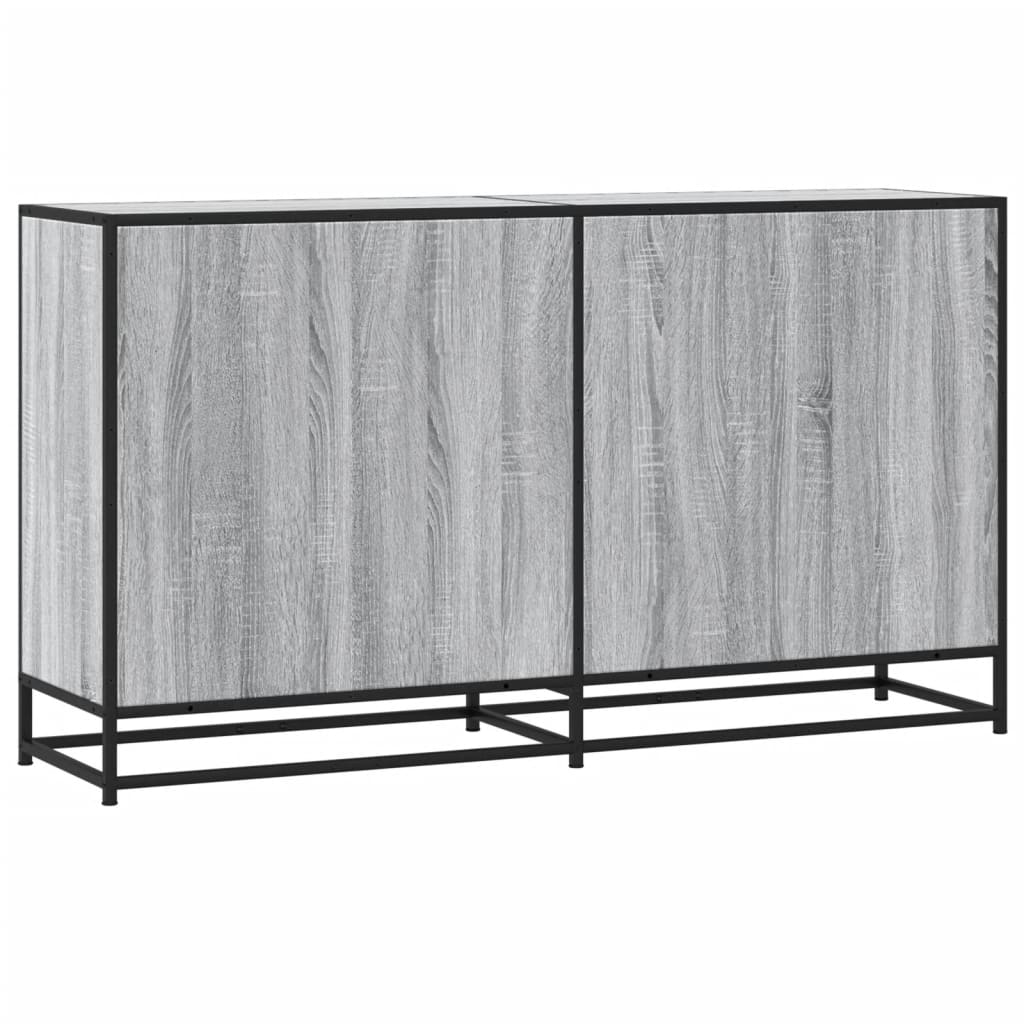 Sideboard Grey Sonoma 134x35x76 cm Engineered Wood