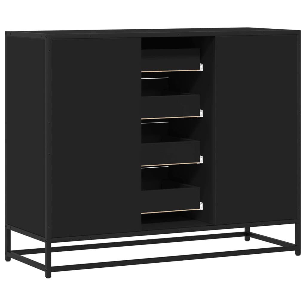 Sideboard Black 92x35x76 cm Engineered Wood