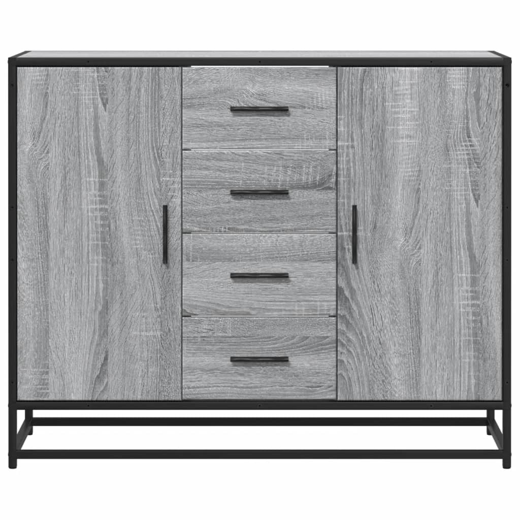 Sideboard Grey Sonoma 92x35x76 cm Engineered Wood