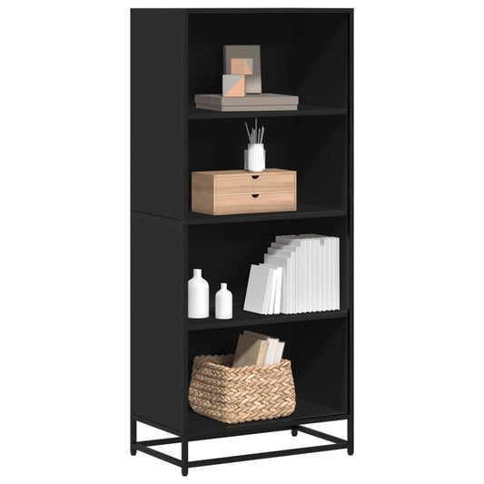 Bookcase Black 60x35x139 cm Engineered Wood