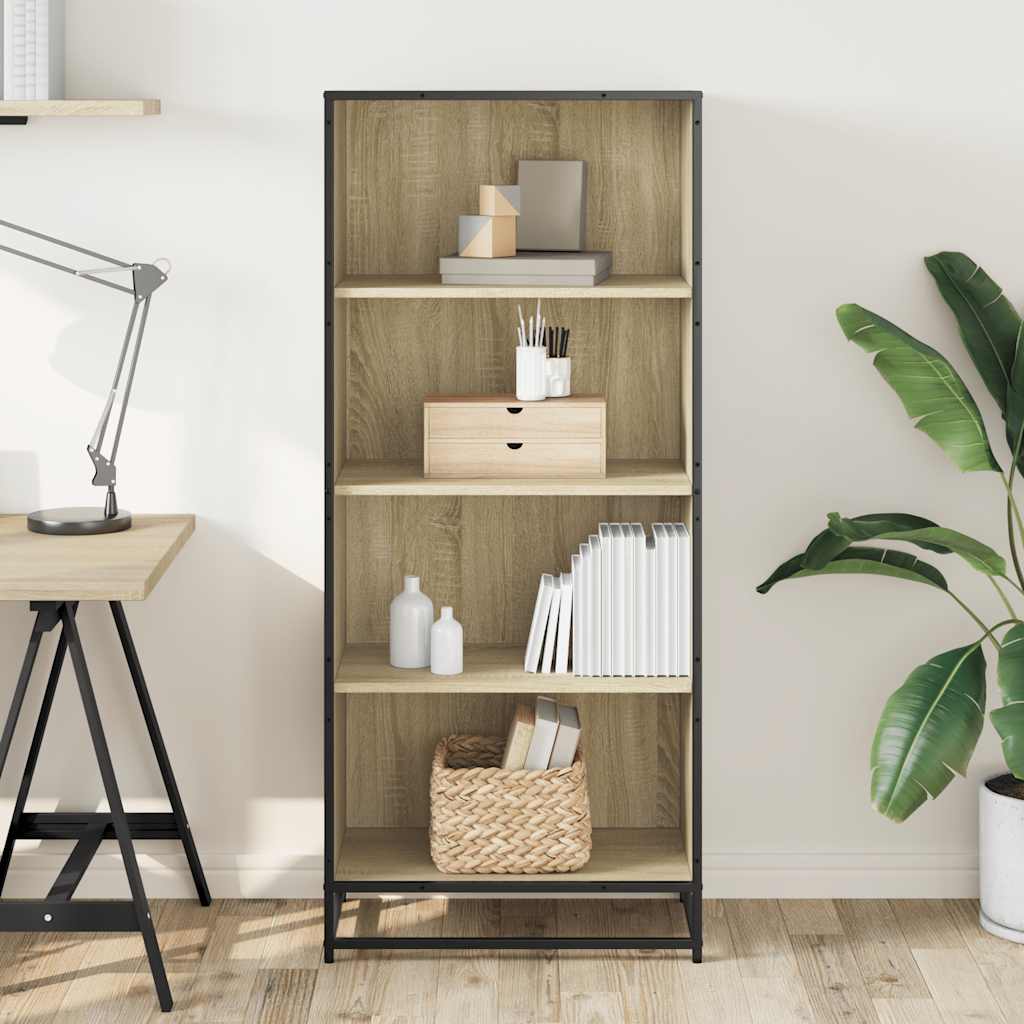 Bookcase Sonoma Oak 60x35x139 cm Engineered Wood