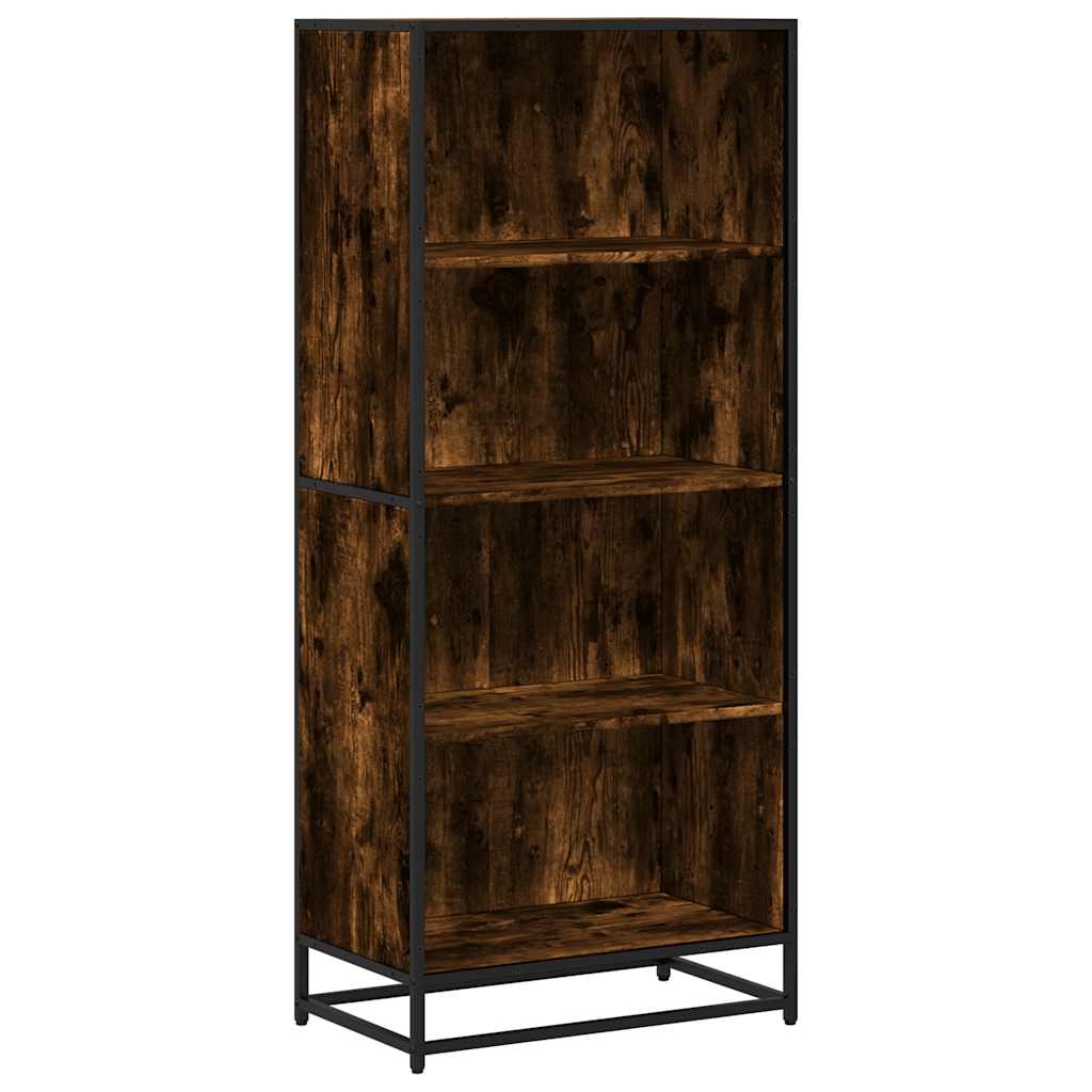 Bookcase Smoked Oak 60x35x139 cm Engineered Wood