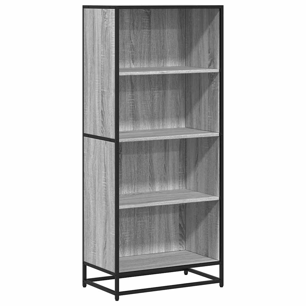 Bookcase Grey Sonoma 60x35x139 cm Engineered Wood