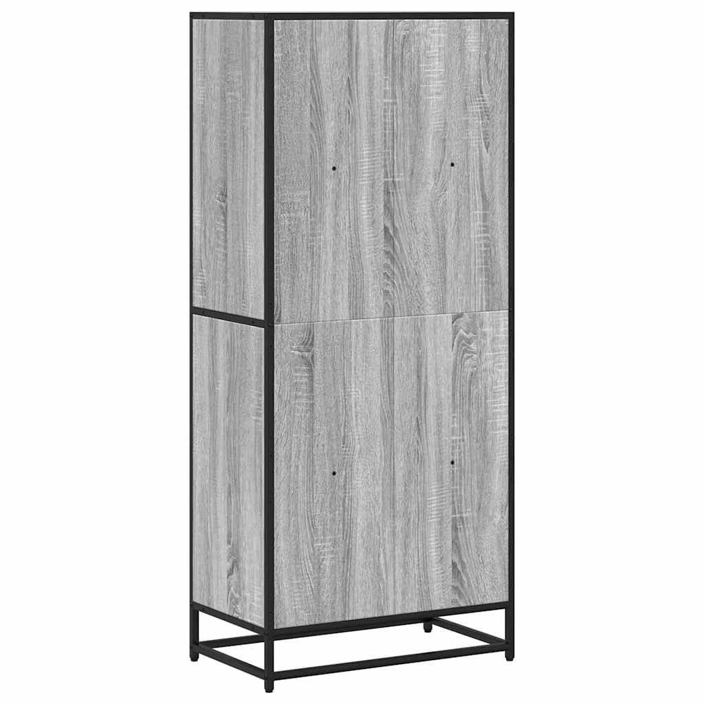 Bookcase Grey Sonoma 60x35x139 cm Engineered Wood