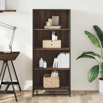 Bookcase Brown Oak 60x35x139 cm Engineered Wood