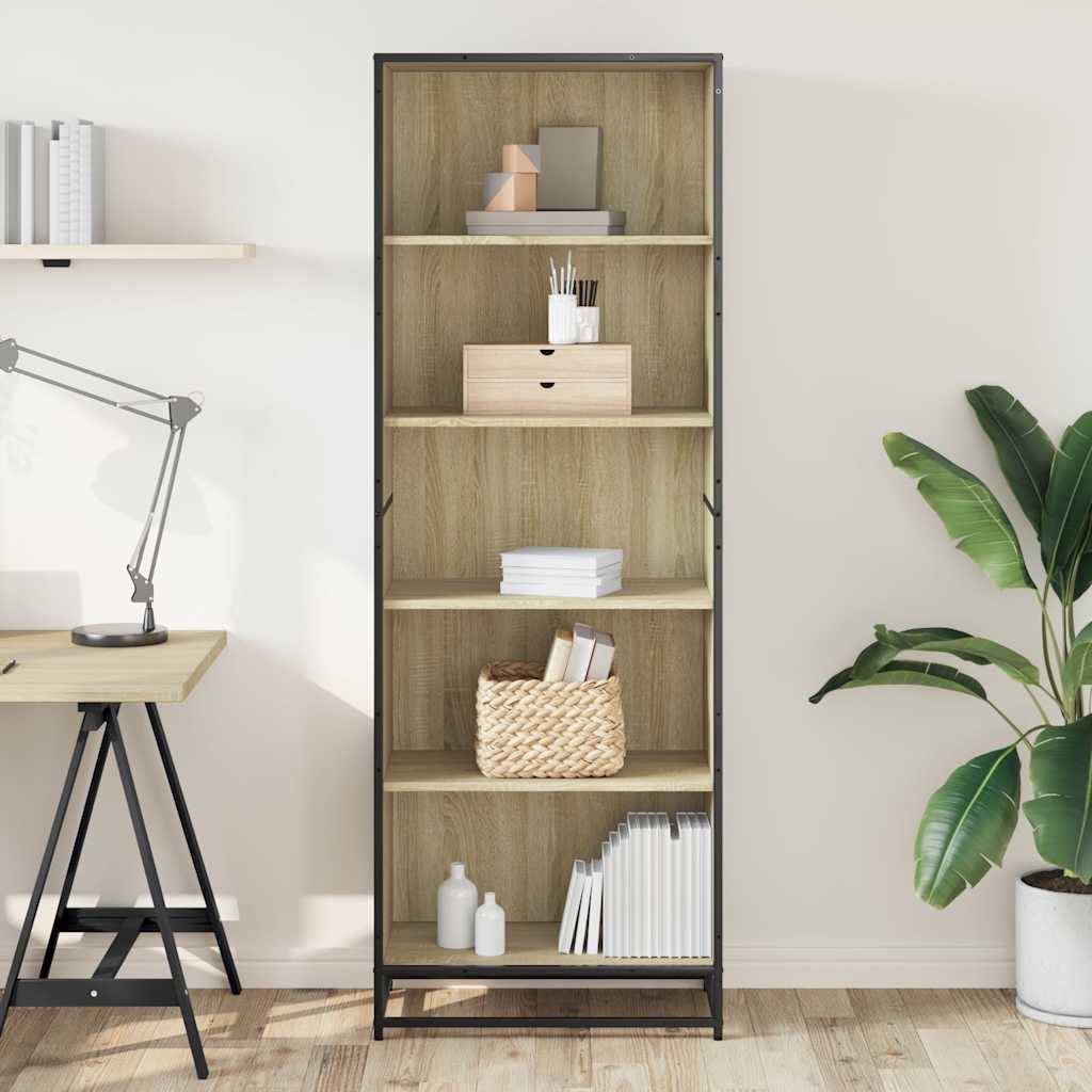 Bookcase Sonoma Oak 60x35x170.5 cm Engineered Wood