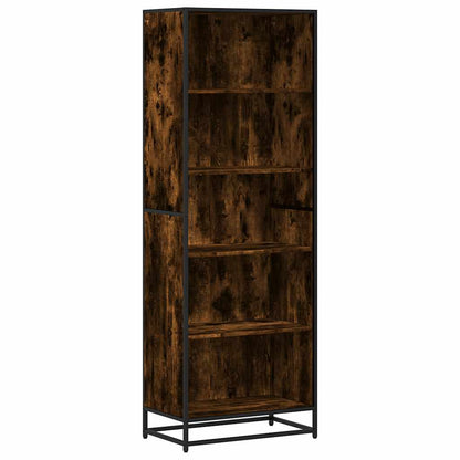 Bookcase Smoked Oak 60x35x170.5 cm Engineered Wood