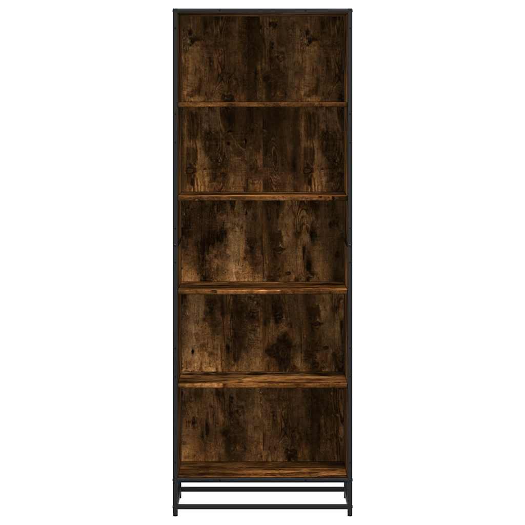 Bookcase Smoked Oak 60x35x170.5 cm Engineered Wood