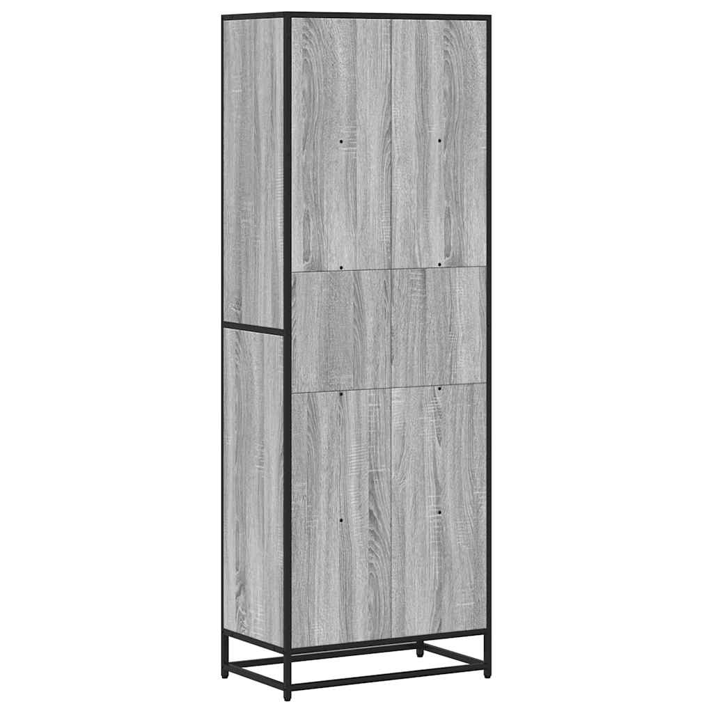 Bookcase Grey Sonoma 60x35x170.5 cm Engineered Wood