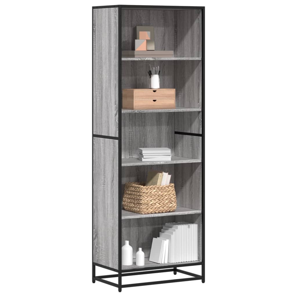 Bookcase Grey Sonoma 60x35x170.5 cm Engineered Wood