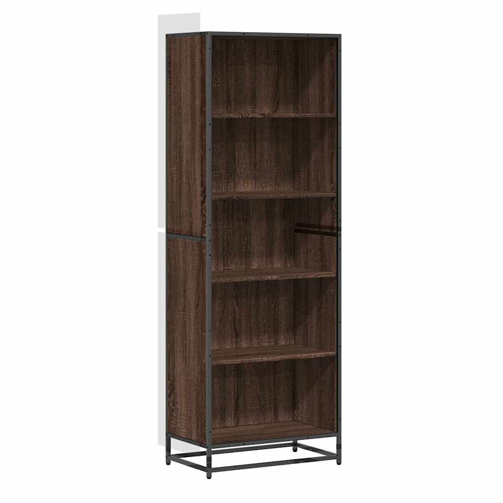 Bookcase Brown Oak 60x35x170.5 cm Engineered Wood