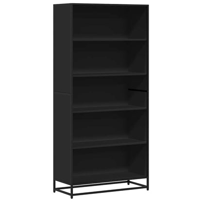 Bookcase Black 80.5x35x170.5 cm Engineered Wood