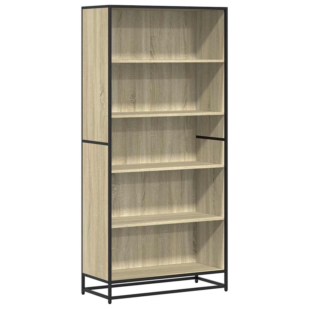 Bookcase Sonoma Oak 80.5x35x170.5 cm Engineered Wood