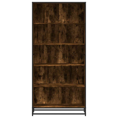 Bookcase Smoked Oak 80.5x35x170.5 cm Engineered Wood