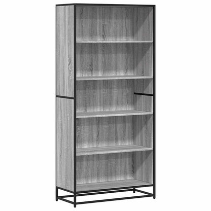 Bookcase Grey Sonoma 80.5x35x170.5 cm Engineered Wood