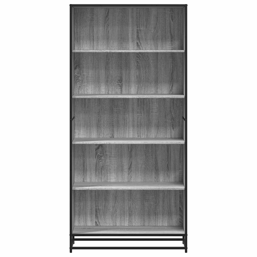 Bookcase Grey Sonoma 80.5x35x170.5 cm Engineered Wood