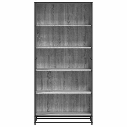 Bookcase Grey Sonoma 80.5x35x170.5 cm Engineered Wood