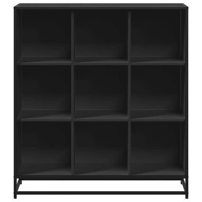 Bookcase Black 97.5x33x107.5 cm Engineered Wood and Metal