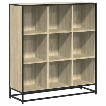 Bookcase Sonoma Oak 97.5x33x107.5 cm Engineered Wood and Metal